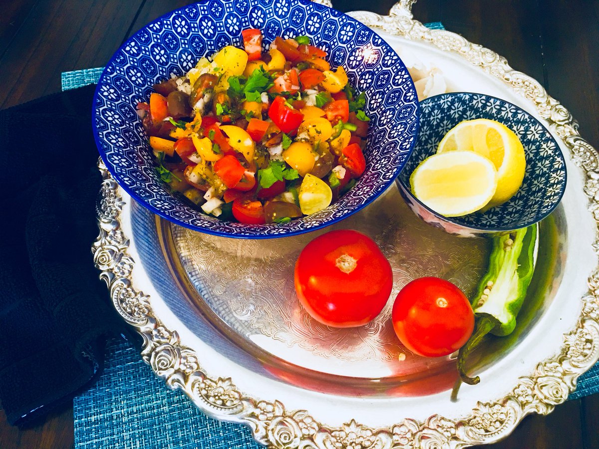 chefsahar's tweet photo. Arabic salad- I LOVE this salad! It's delicious, and light, and refreshing https://t.co/tRvtLzVYqc