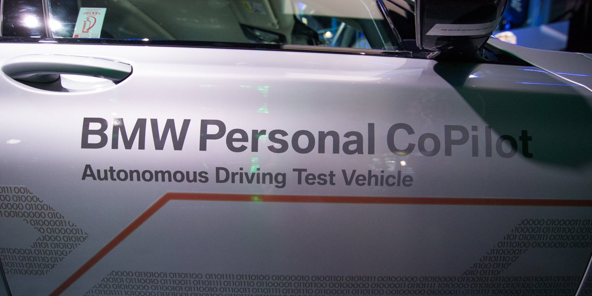 intel's tweet photo. Autonomous driving is here. Get a closer look at the @BMW autonomous vehicle and its scalable #AI platform powered by #5G at #CES2018 https://t.co/lL7RtxVhBS
