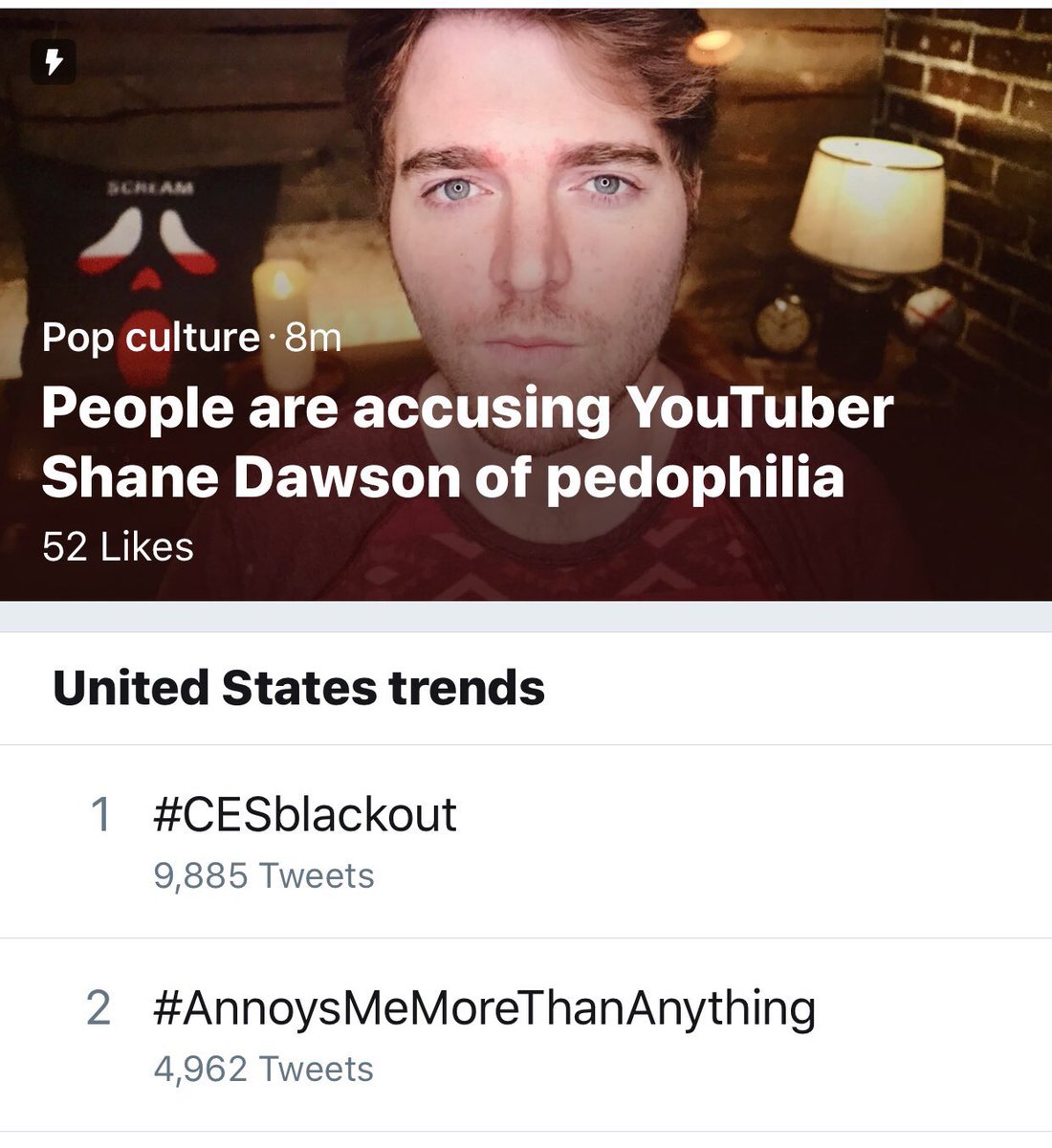 shanedawson's tweet image. really @Twitter? how about shining light on ACTUAL PEDOPHILES instead of jokes taken out of context from years ago that were edited and manipulated? i fucking can’t with this shit. i’m leaving the internet for the day.