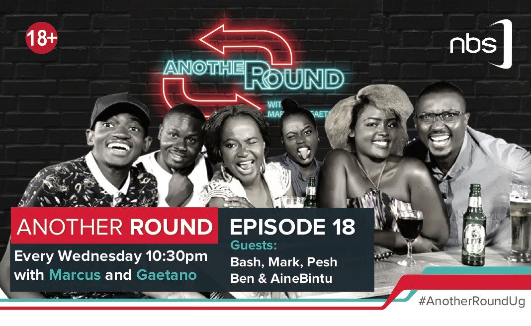 Fireliglntfi's tweet photo. On tonight's episode of #AnotherRoundUg (Ep 18) 10:30pm on NBS TV
Topics: Sugar Daddies &amp; Blessers and Sex Toys with @MarcusKwikiriza 
featuring: @peshaloyo @BashMutumba @Harlmack @Benthatchic and @ainebintu https://t.co/Z2mbkEVnm4