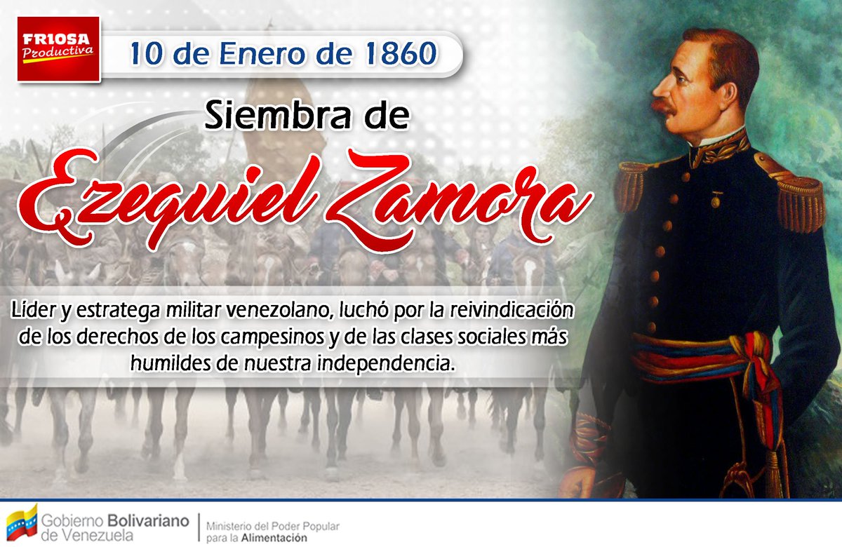 FriosaOficial's tweet photo. #Efeméride l Hoy se Cumplen 158 años de la Siembra del General Ezequiel Zamora #LeyDeInversiónParaLaSoberanía https://t.co/yYUxX4DsmH