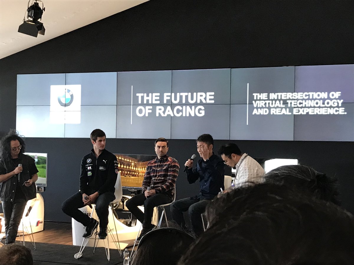 SPCsensor's tweet photo. @BMW @GoPro @PlayStation all talking about VR in racing. Driver favors realism of the VR over high end simulators. https://t.co/ogJtbLgB9I