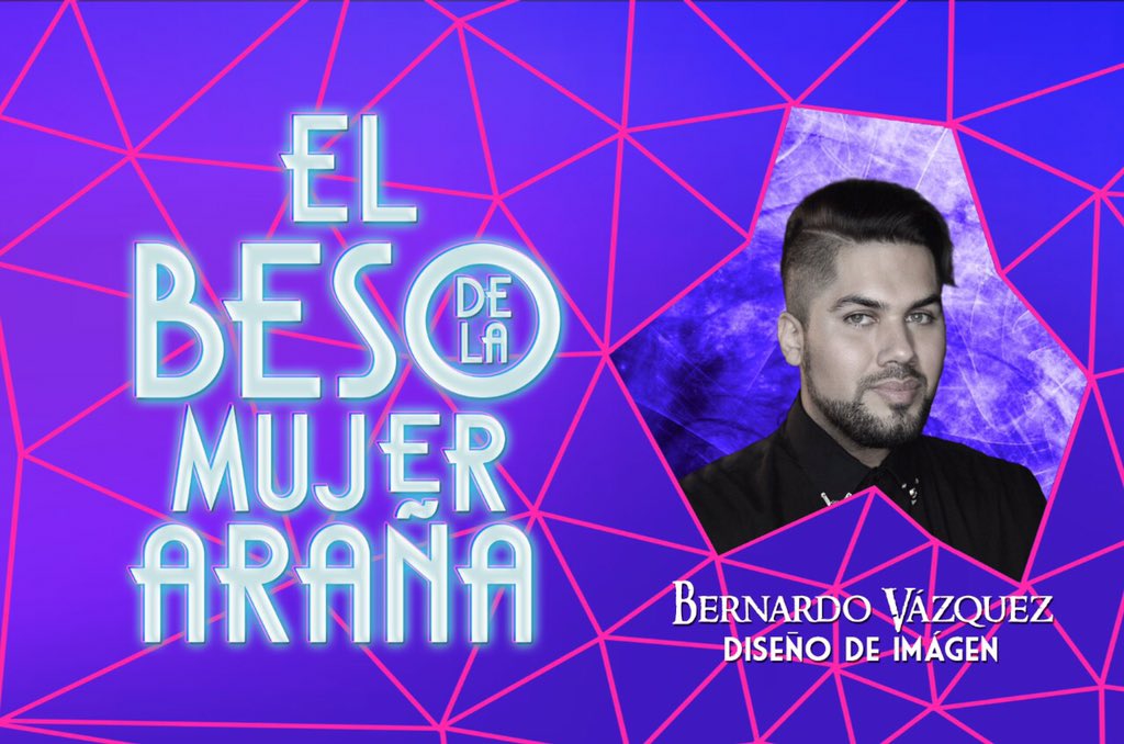 juantorres_tdp's tweet photo. Le doy la bienvenida a nuestro Makeup Artist de "El Beso de la Mujer Araña" Bernardo Vázquez @bernardomakeup, quien dará vida al rostro de los distintos personajes de Aurora y por supuesto de "La Mujer Araña" 
Cc @Chantalandere 😉🕸🕷🙏🏻 https://t.co/OZnpEwVqb3