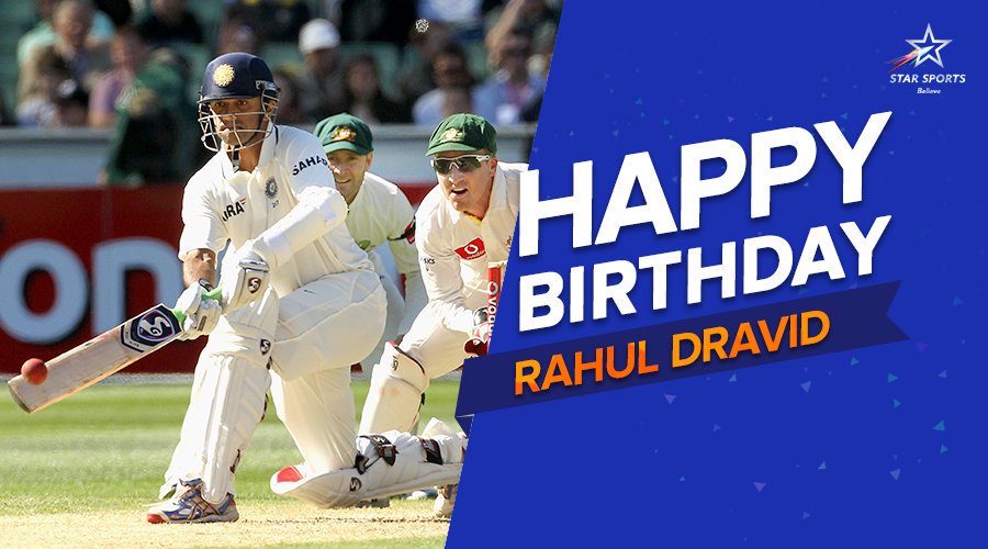 Happy Birthday to my favourite Cricketer Rahul Dravid Sir 