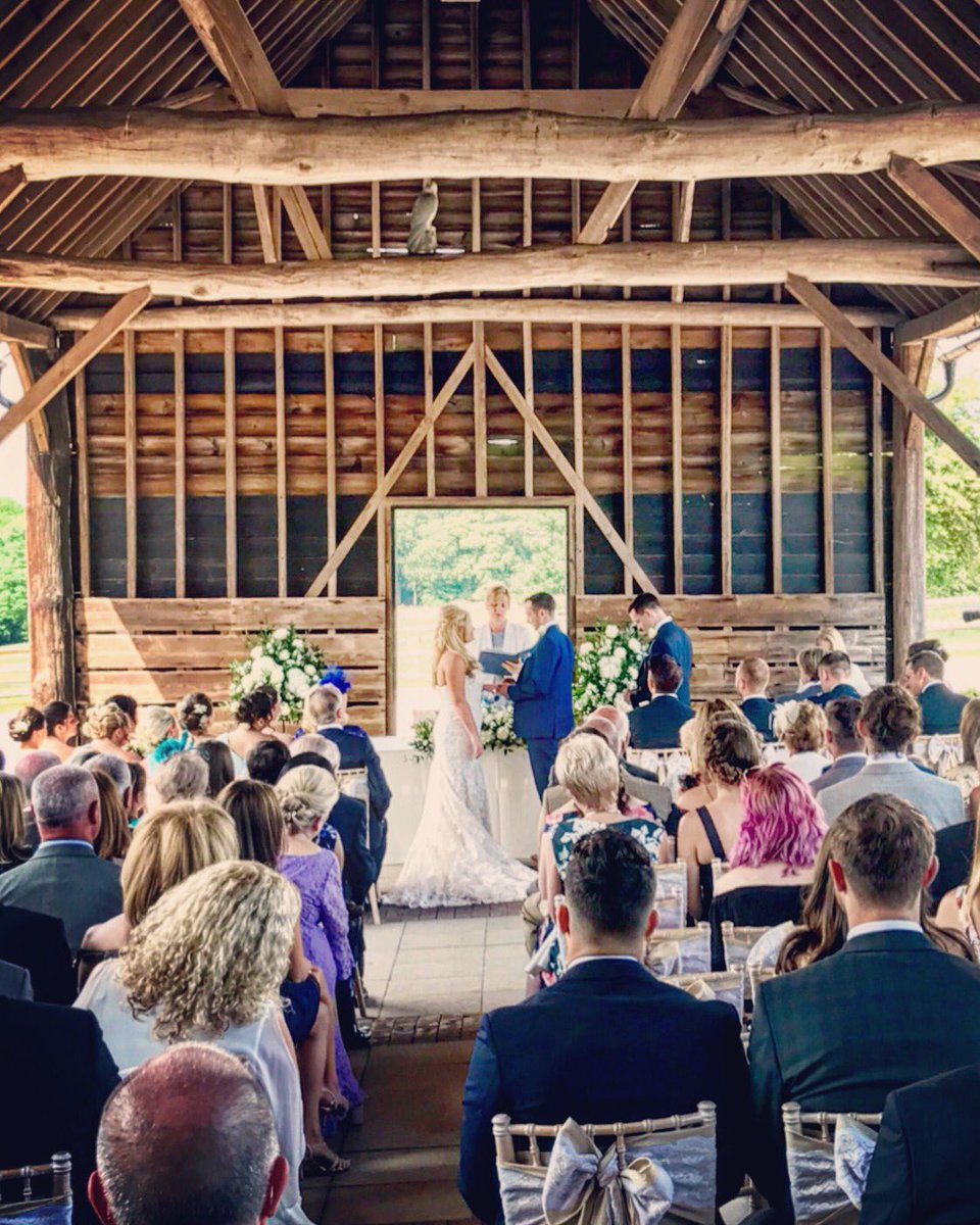 Outdoor wedding under the Gather Barn for a gorgeous May wedding with parkland and woodland backdrops #wedding #engaged #barnwedding #Essex #outdoors