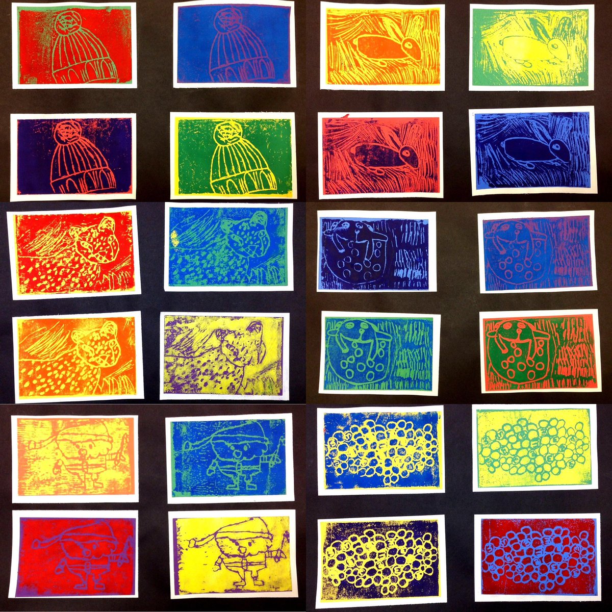 d97schmidt's tweet photo. 3rd Grade pop art prints inspired by Andy Warhol #MannSchool #OakPark97 #printmaking #blockink #brayer #foam #color #arthistory @veronica_vw @MWeck3 @D97zander #art https://t.co/hvWZICtZqX