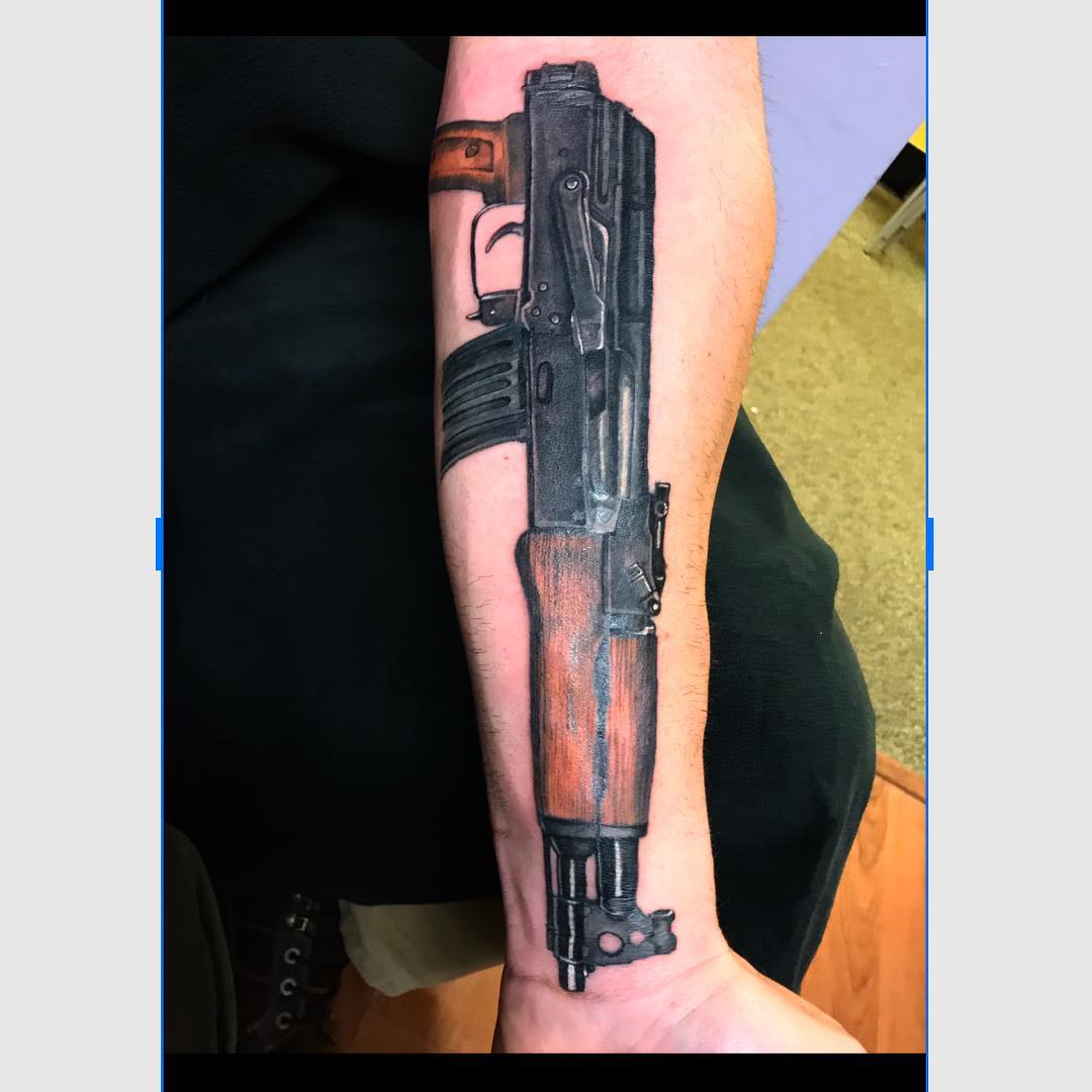 15 Exploding AK47 Tattoos for Gun Enthusiasts  Styles At Life