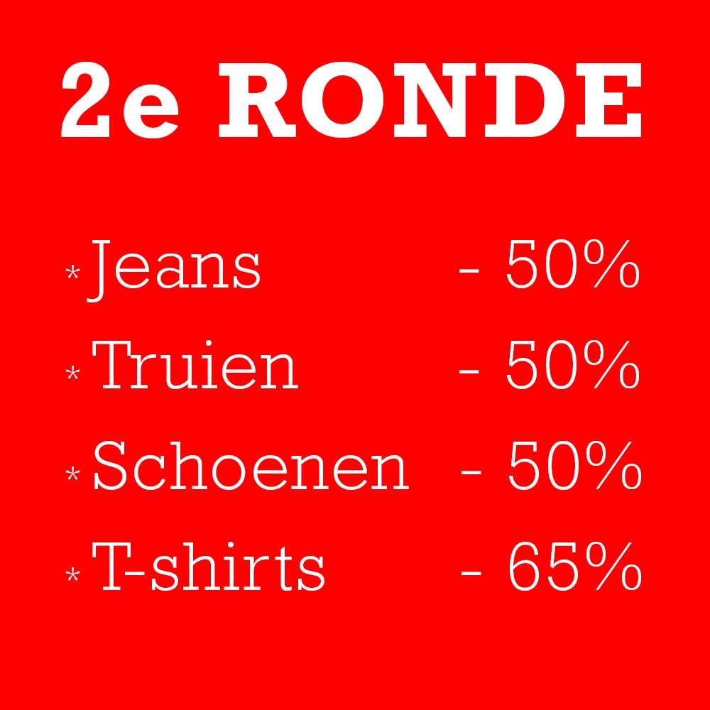 Dedicated024's tweet image. De 2e sale ronde op merken als: DRYKORN / BOSS / PME LEGEND / CAST IRON / DIESEL / REPLAY / SCOTCH / EA7, etc.....