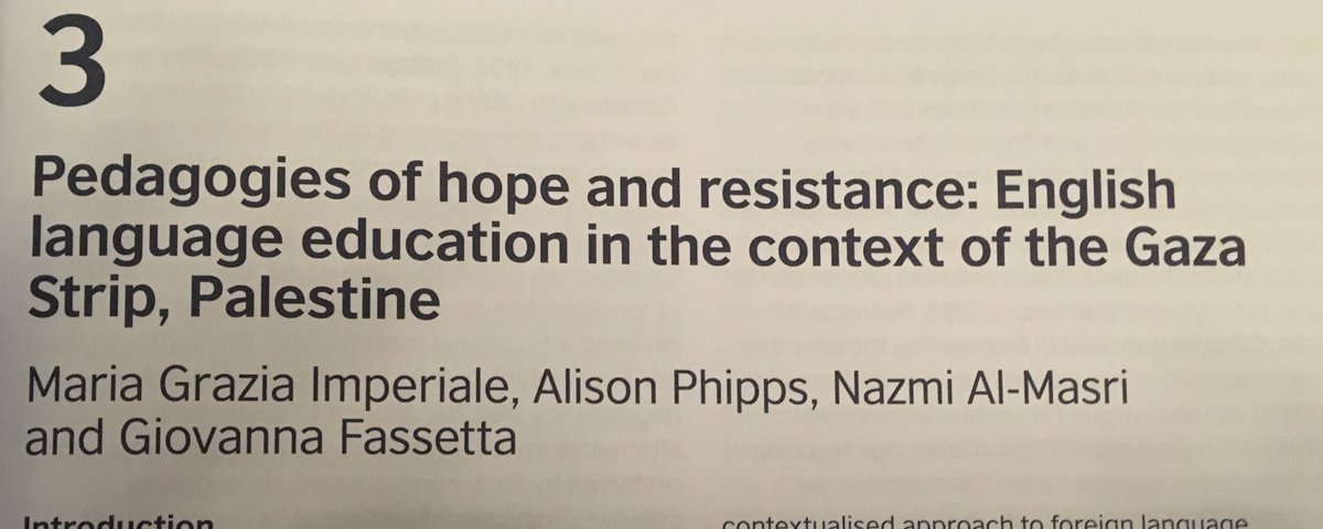 alison_phipps's tweet photo. And it’s published - Grazia Imperiale, @nmasri1, @GioFassetta Pedagogies of Hope &amp; Resistance #Gaza @IUGAZA @IUGArabicCenter @rm_borders @Trans_Cultures @UofGUnescoRILA @UNESCOUK @BritishCouncil https://t.co/PqJsFtf4qL