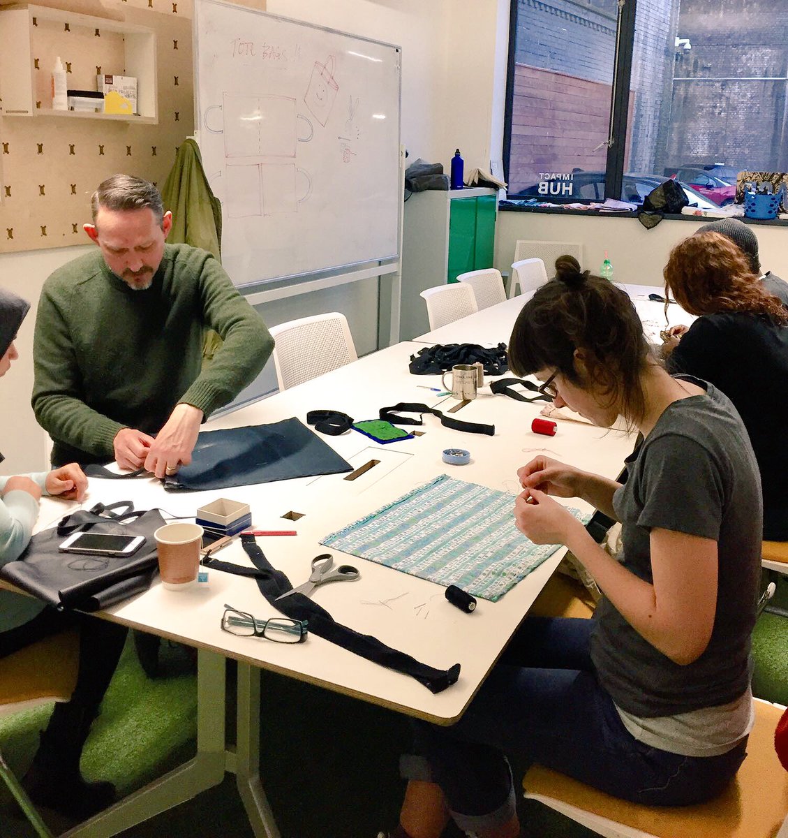 TSDigbeth's tweet photo. Another lovely @TSDigbeth by @BrumRadioPoets who hosted โHow to Make a Tote Bagโ today @ImpactHubBrum . Lots of lovely bag making skills shared, want to attend or share your own skills. More information here: https://t.co/TDAfn8c6be #TSDigbeth. https://t.co/quQeaSpard