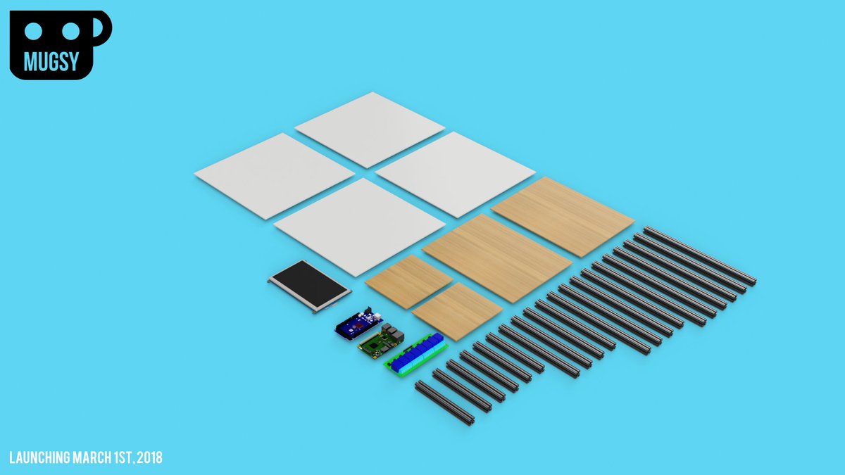 HeyMugsy's tweet photo. Without the philosophy of open sharing fostered by companies like @Raspberry_Pi, @arduino and the thousands of makers sharing their work, Mugsy simply couldn't exist. To continue with that tradition, Mugsy is also available in an easy to assemble kit. A few more parts to render:) https://t.co/gHv1CJ8jU7