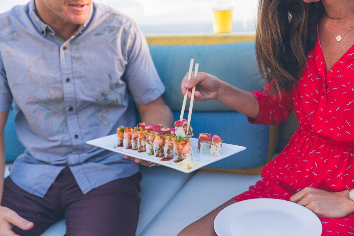 This is how we #Roll at Cannonball - join us every weekday from 4-6pm for discounted sips &amp; sushi!