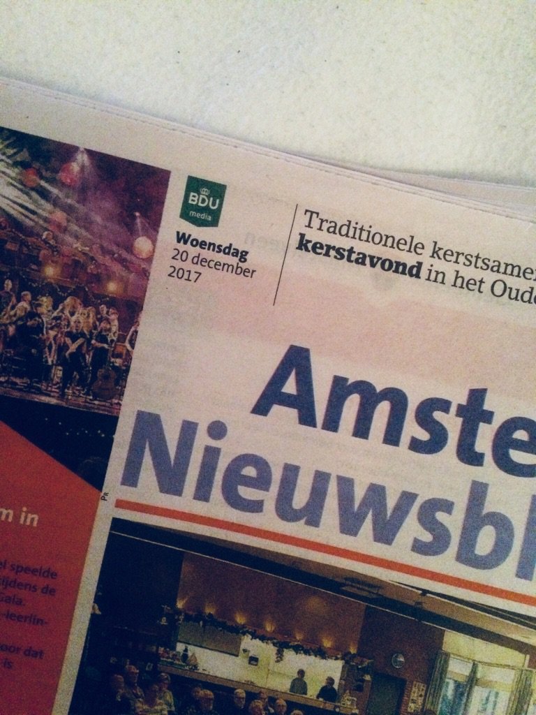 Het #nieuws wordt steeds actueler. Vandaag #amstelveensnieuwsblad van 20 december op de mat. #krant #amstelveen