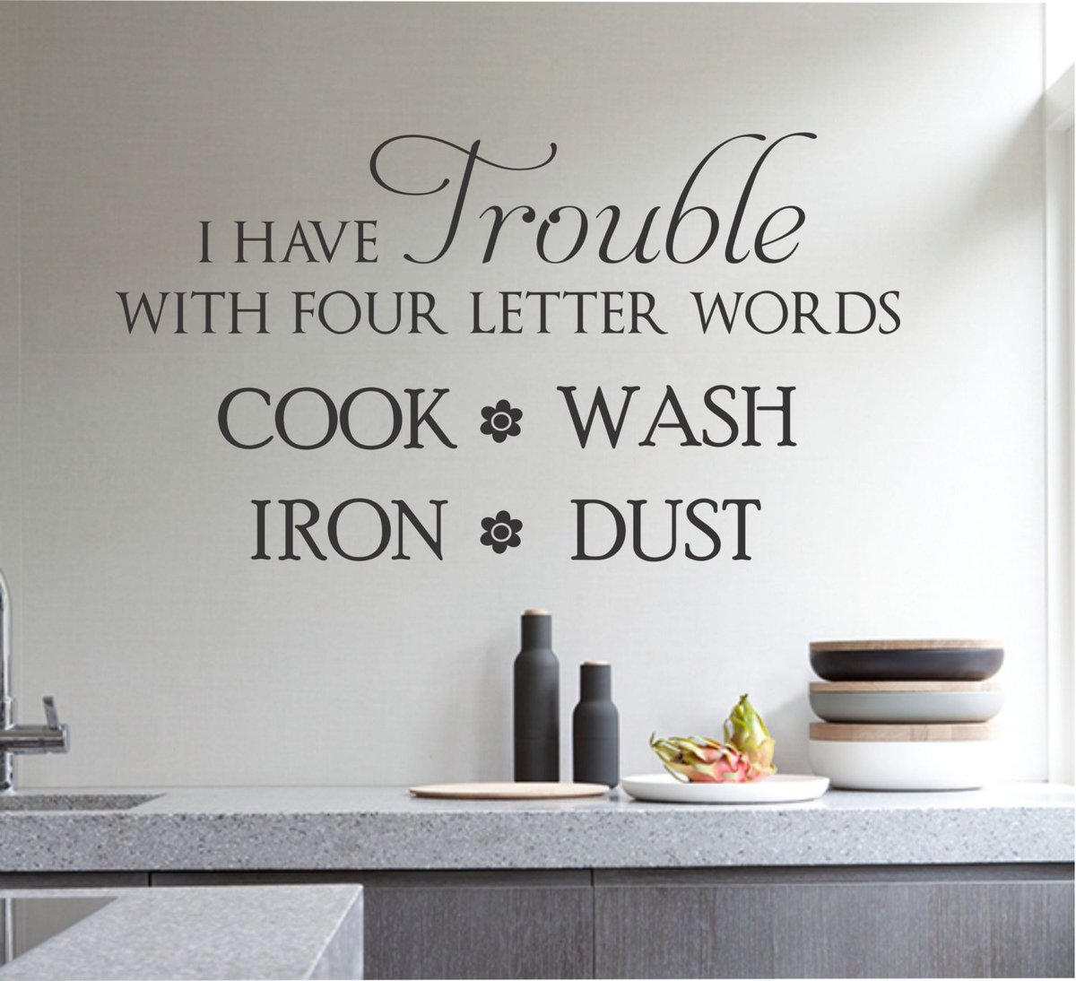 Walls_That_Talk's tweet photo. Trouble Four Words Hate Cleaning Quote, Vinyl Wall Lettering, Vinyl Decals, Wall Quotes, Vinyl Letters, Wall Words, #HouseCleaning #Humor https://t.co/ZBYWQzDDDk #homedecor #housewarming #ETSYcreativity #etsygifts #epiconetsy #tempt https://t.co/MK6AxxsMO5