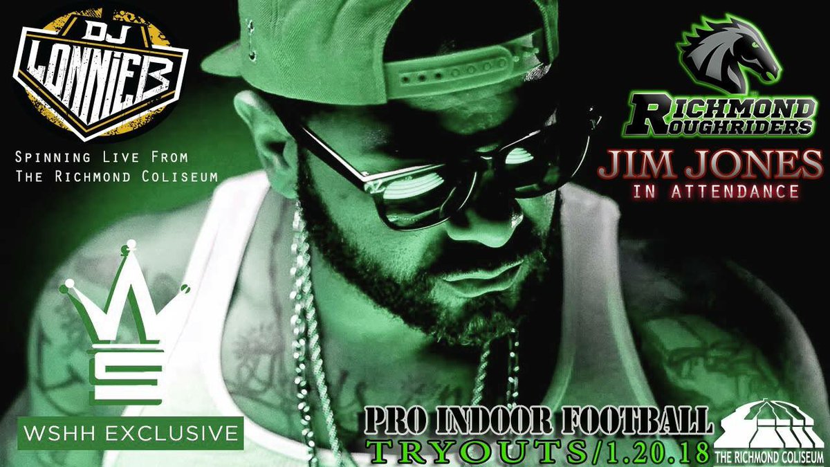 Richmond Roughriders Co-Owner and ROC NATION's own Jim Jones set to attend next tryout on January 20th @ The Richmond Coliseum! Athletes Pre-Register for discounted price $60/ $75 Door @ richmondroughriders.com <a href="/jimjonescapo/">Jim Jones</a> <a href="/ArenaBallTalk/">Arena Football Talk</a> <a href="/LWOS_IndoorFB/">LWOS Indoor Football</a> <a href="/inside_arena/">Inside the Arena</a> #RVA