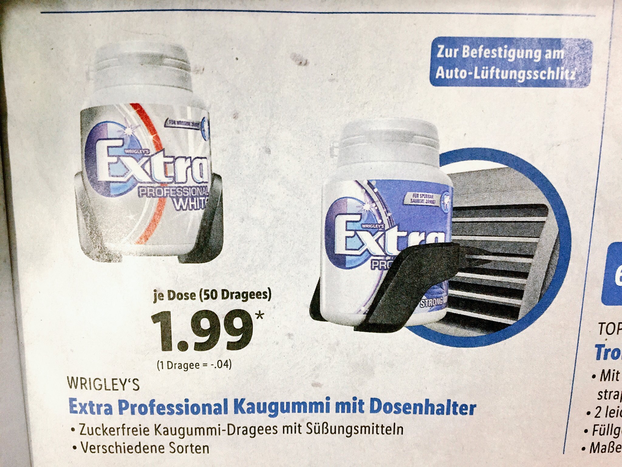 Georg Albrecht Hahaha Kaugummi Mit Dosenhalter Fur Luftungsschlitze Was Fur Quatsch Ist Das Denn Wrigleys