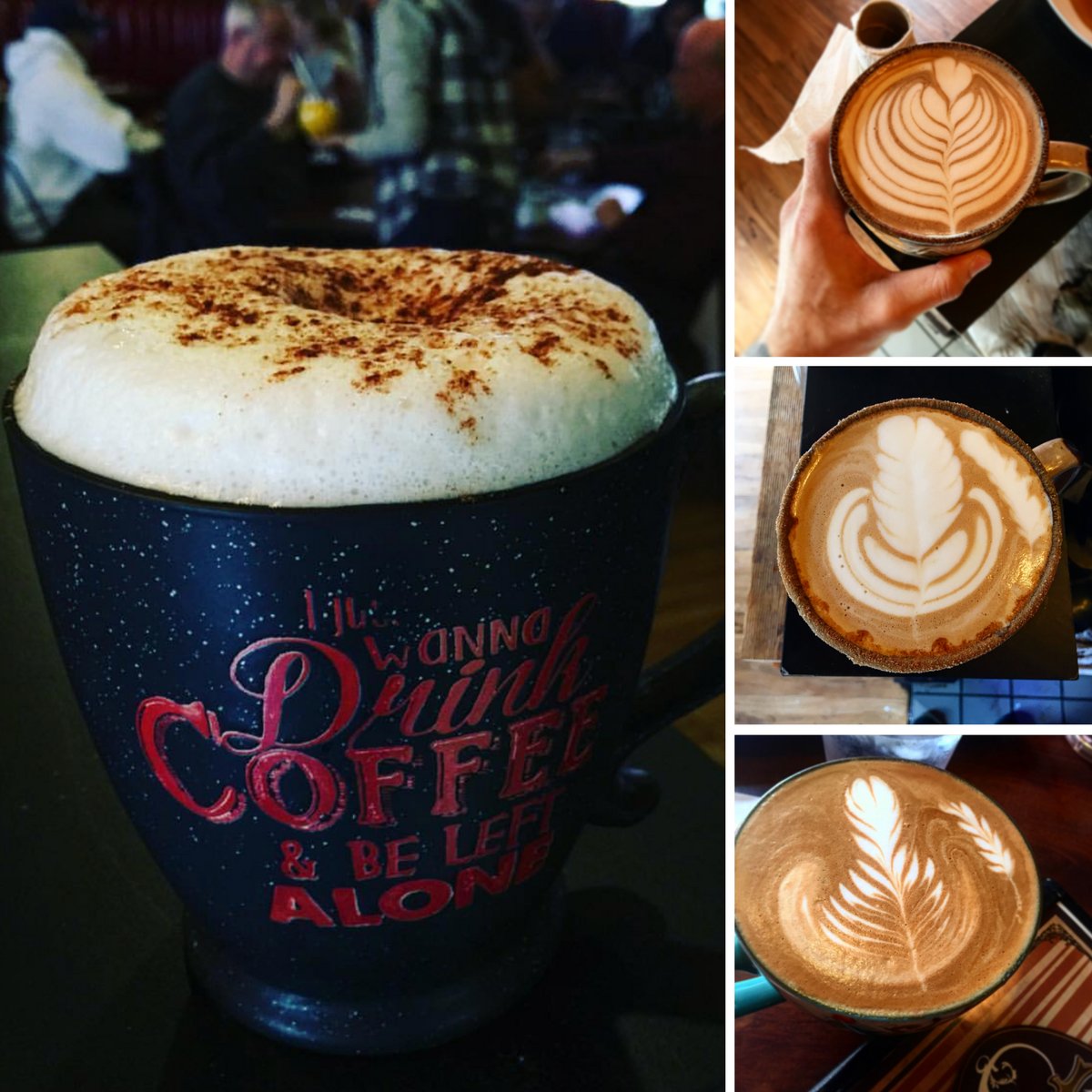 ToastCoffeehous's tweet photo. Just some of the beautiful #latteart from our #barista 👍🏼 ☕️
#Patchogue #longisland #NY 

Photo credit &amp; Barista | the_magical_barista https://t.co/bsRz2M7D05