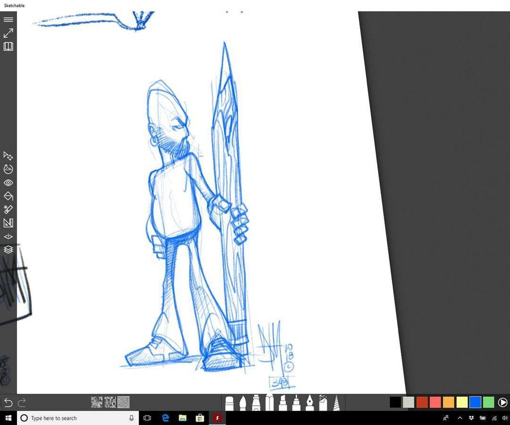 drawdaily2017's tweet photo. “Self” 348/365 #DrawDaily2017Challenge w @SketchableApp @Microsoft @Surface Pro 4 
Complete Digital Drawing series at @DrawDaily2017 by @DeltaTangoMike 
#GetYourWeightUp #ExerciseYourPassion 
#iLikeToDraw #ArtLifeAllDay #artrepreneur #artlifemeetsartbiz … https://t.co/SYT6YiXP1F https://t.co/ku9aeL0O0B