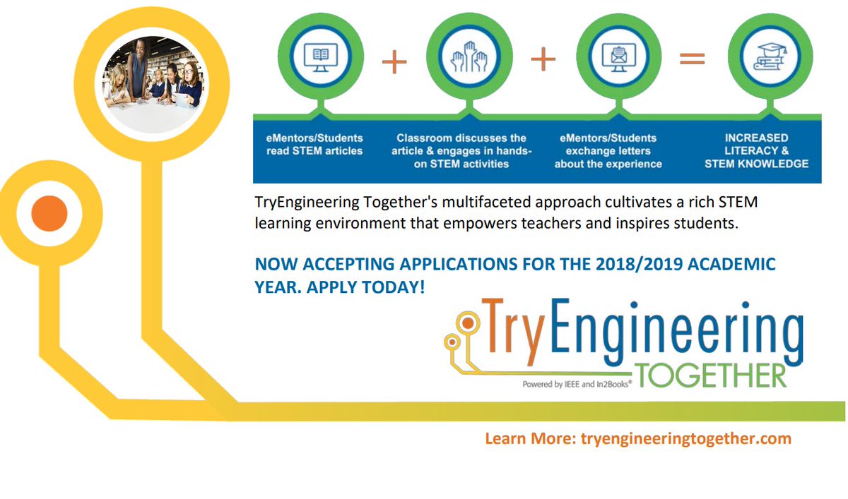 CricketMediaInc's tweet image. With #TryEngineeringTogether, students become confident in their ability to learn and enjoy #STEM subjects and begin to understand and appreciate the wonder and variety of STEM career possibilities.  Apply now at TryEngineeringTogether.com #edtech