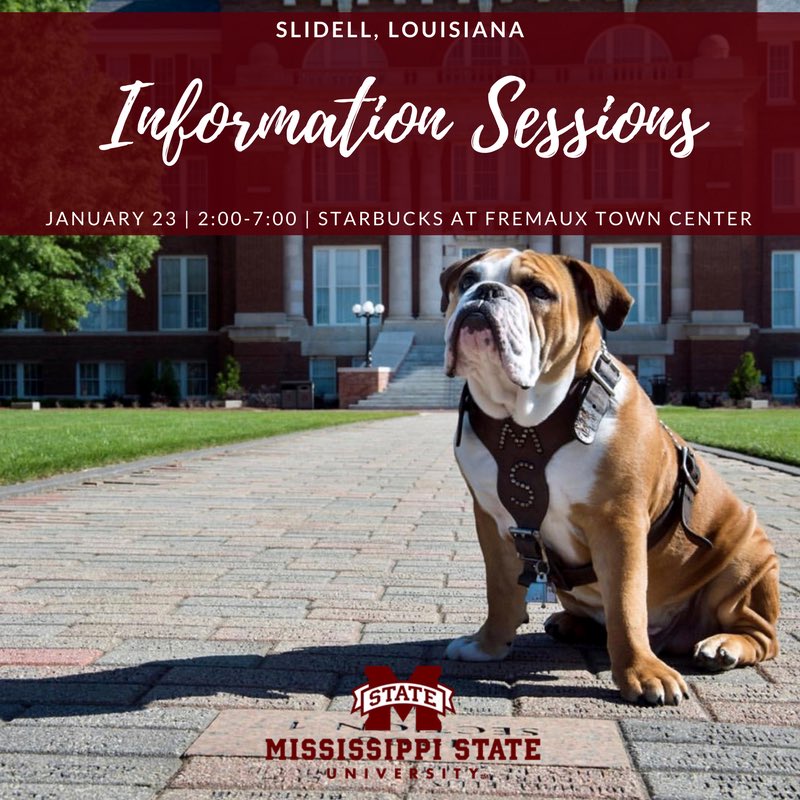 What's up Slidell?! Make sure you sign up for an information session on January 23rd! SignUpGenius.com/go/10C0E44A9AB…