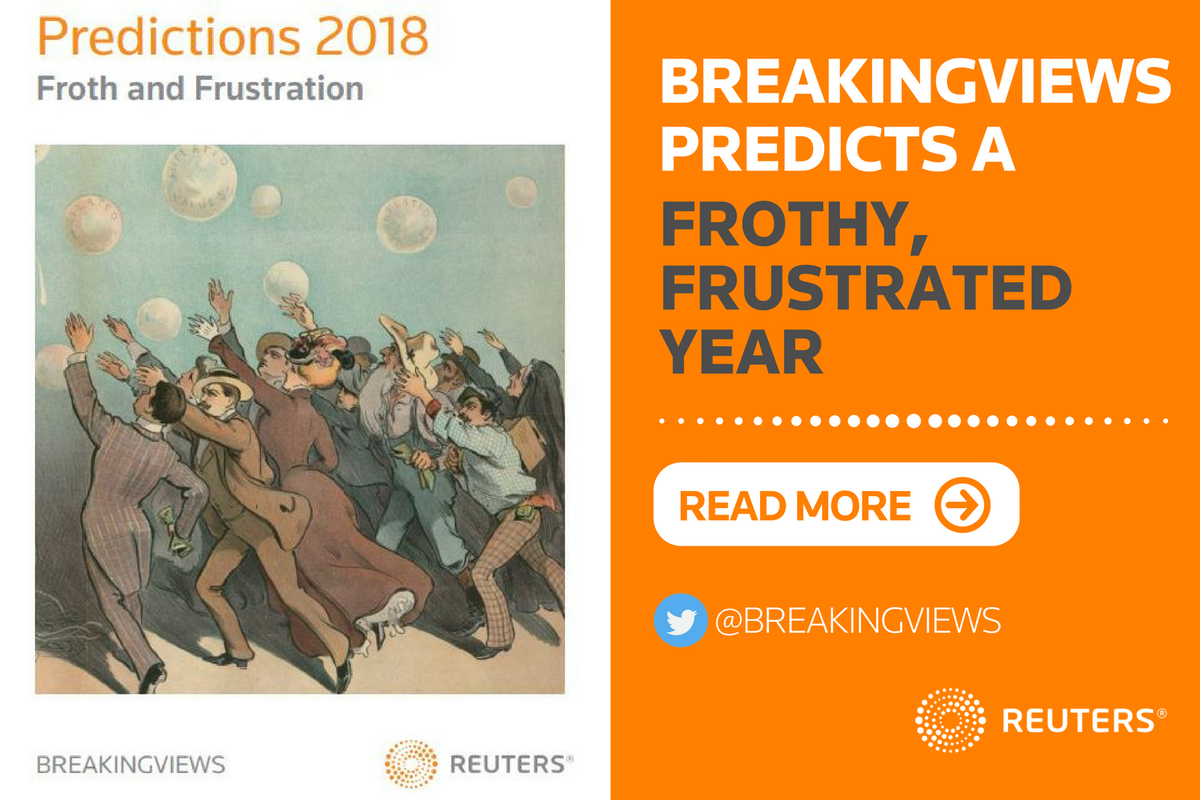 Download the 2018 Reuters #Breakingviews Predictions Report to get insights into what the year ahead has in store for companies, elections, technology and economies:
tmsnrt.rs/2qoweLK #BVPredicts