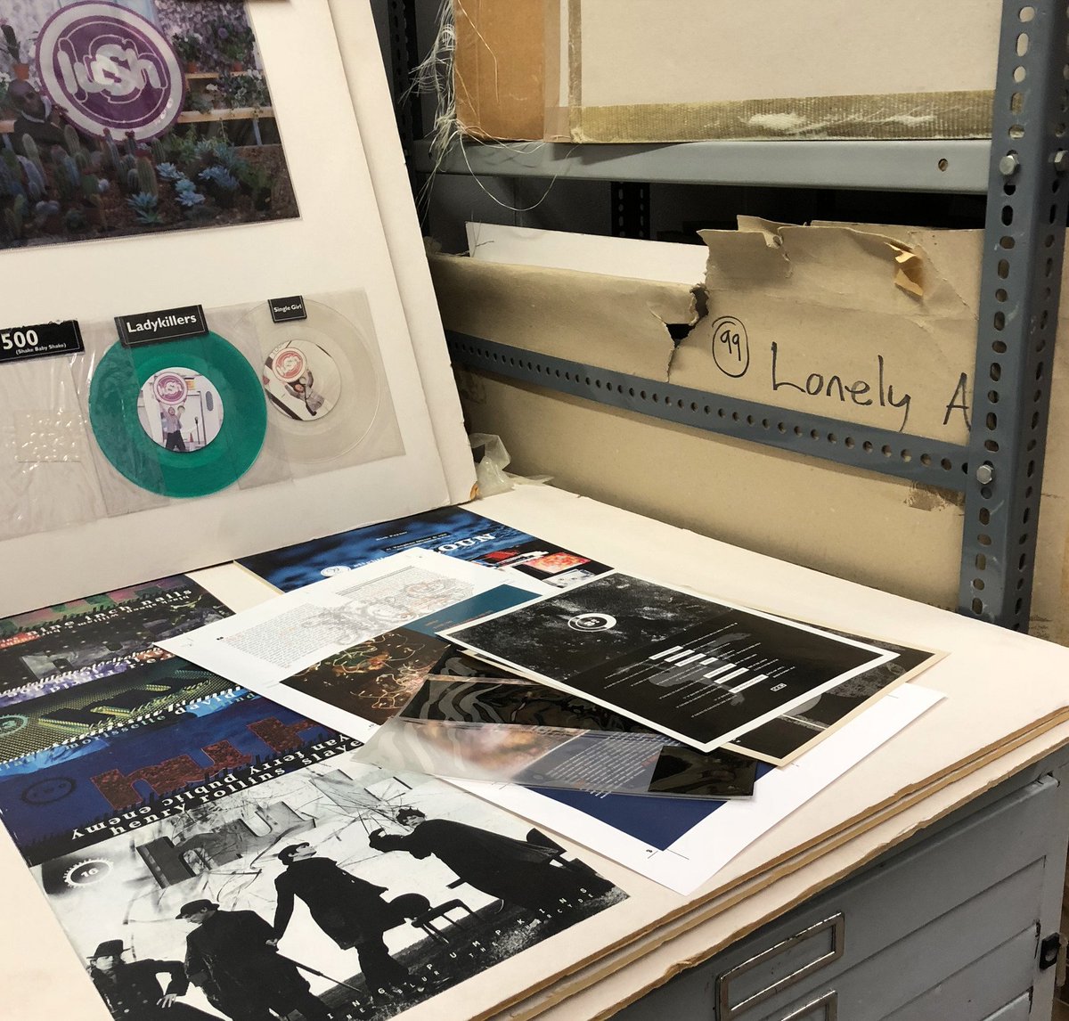 uniteditions's tweet photo. Productive day in the Vaughan Oliver archive getting ready for mammoth  photography sesions. Lots of previously unseen gems unearthed. https://t.co/qVdcXkM4OM
