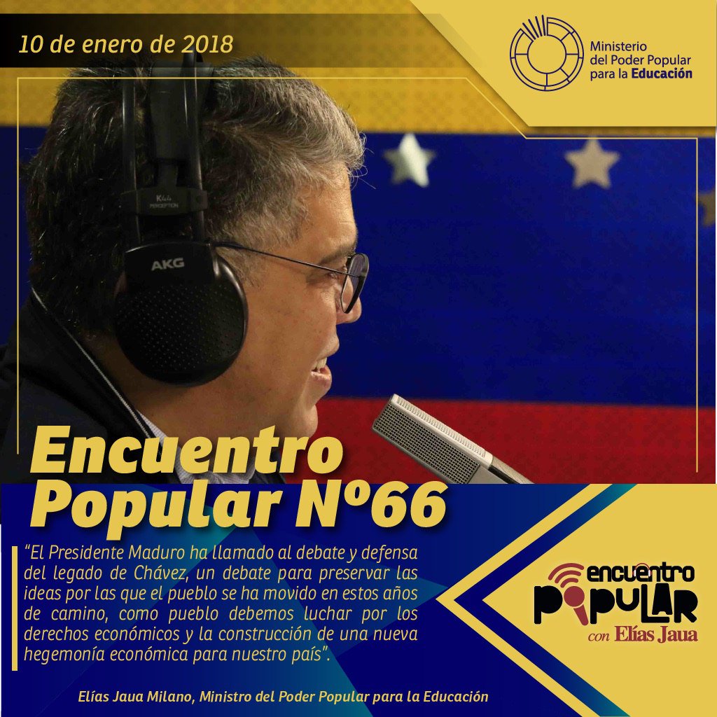 mineducacion_ve's tweet photo. .@JauaMiranda  “El Pdte.  @NicolasMaduro ha llamado al debate y defensa del legado de Chávez, un debate para preservar las ideas por las que el pueblo se ha movido en estos años de camino” #EncuentroPopular https://t.co/evk35eX9At