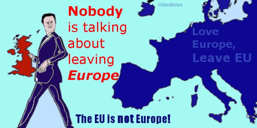 OpenBritain's tweet photo. For those Remoaners who don't know the difference between a great continent and a corrupt institution:
#EuropeNotEU
#Brexit https://t.co/RA4xU8aLFs