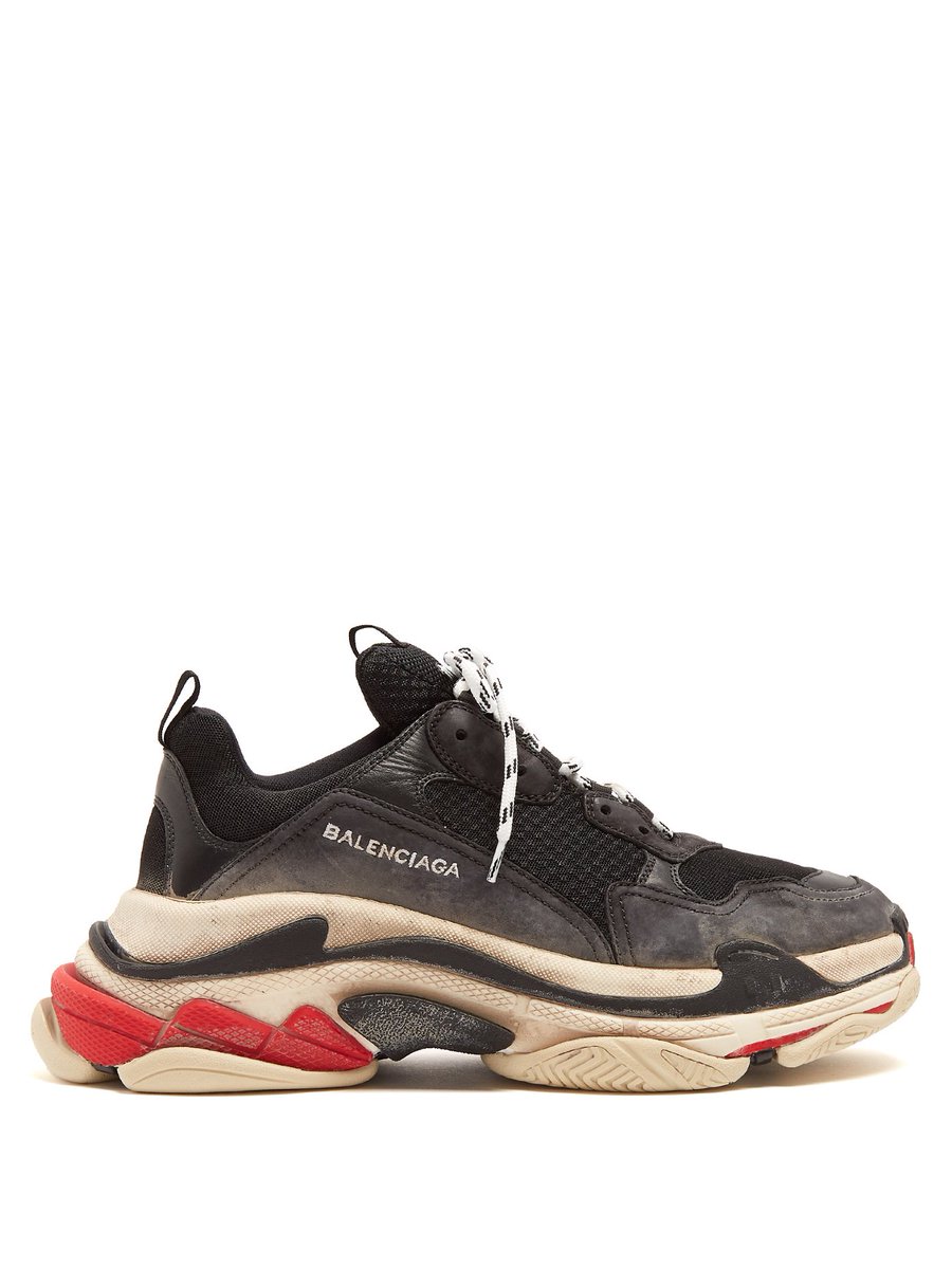 balenciaga triple s dirty black