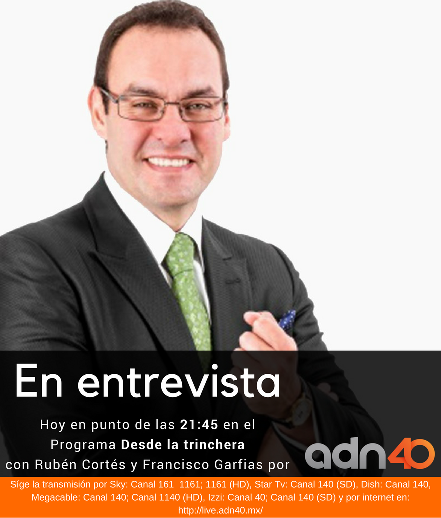 gdeloya's tweet photo. 📺 Te invito a verme hoy en punto de las 9:45 de la noche por @adn40mx en el Programa Desde la trinchera, estaré en entrevista con @Ruben_Cortes y @panchogarfias. Te comparto el link para seguir la transmisión: https://t.co/QdoNjNvrCT https://t.co/m671wHty9r