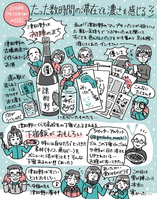 昨日は雪の降るなか日帰りで津和野へ。津和野は本当に面白い。会う人会う人がみんな何か持っていて、とにかく濃い。温かい。普通じゃない。(褒めてます)あと観光パンフも凝ったものが色々あって、地域の印刷物好きな私は心躍ります。 #津和野 