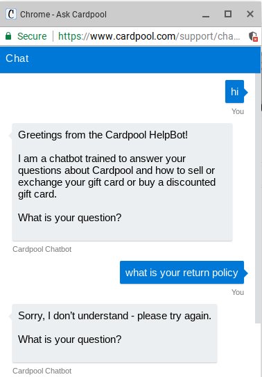 jsunquist's tweet image. @CBinsights looks like someone rolled out their chatbot a little too quickly #awkward #chatbotfail #customerservice?