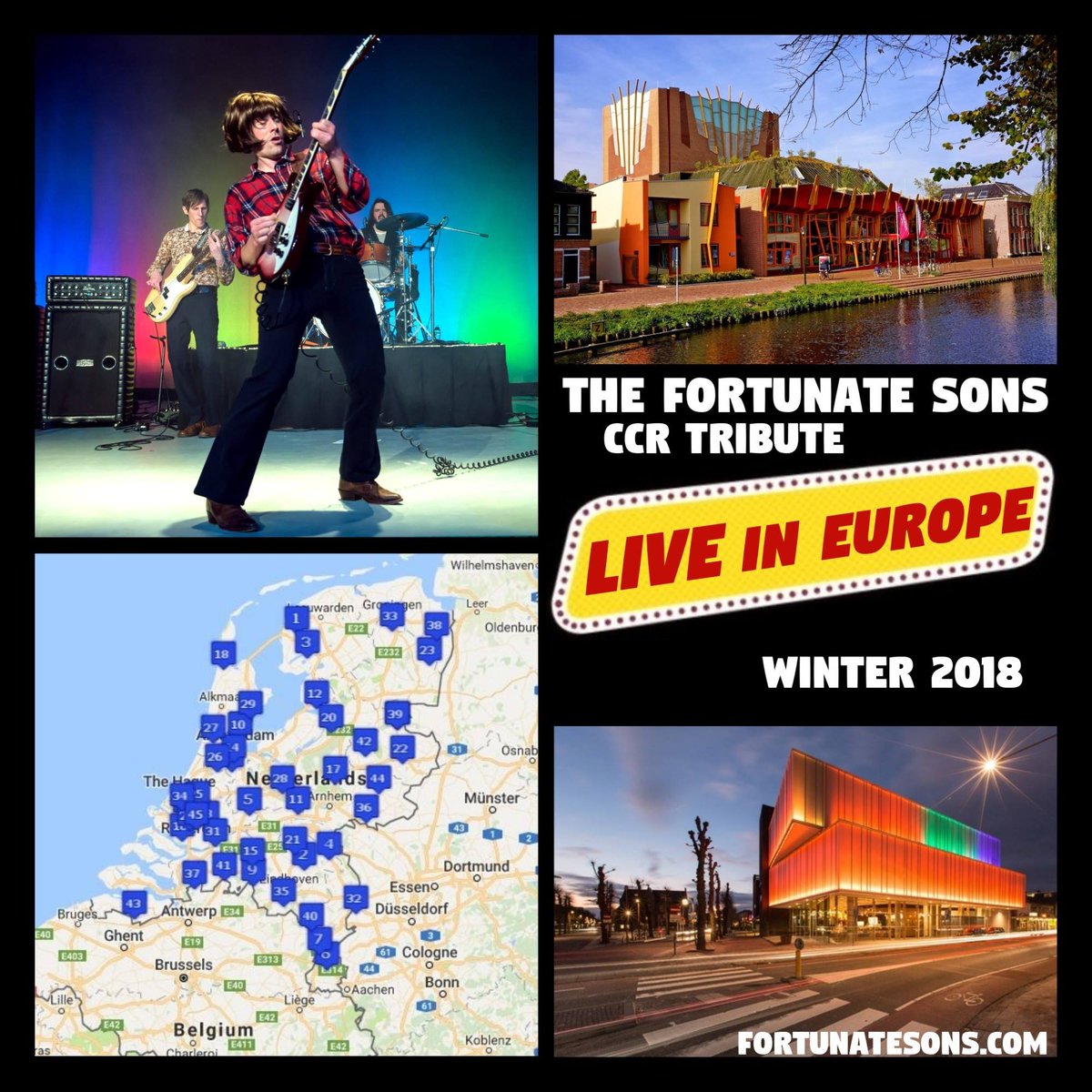 FortunateSons's tweet photo. We're on tour in the Netherlands until March, then back to Chicago! Get details on European shows here:
https://t.co/LWfJ08UyHd
#travelinband https://t.co/VuQSuuPApr