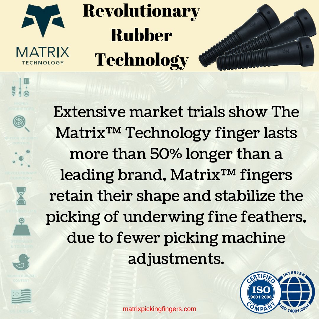 MatrixPlucker's tweet image. After two years of development and significant investment in R&amp;amp;D, machinery, we have developed a better picking finger.#poultry #poultry #poultrypose #plucking #pluckingfinger #pluckingfingers #pickingfingers #pickingfingers

Contact us today for FREE Trial!!!!