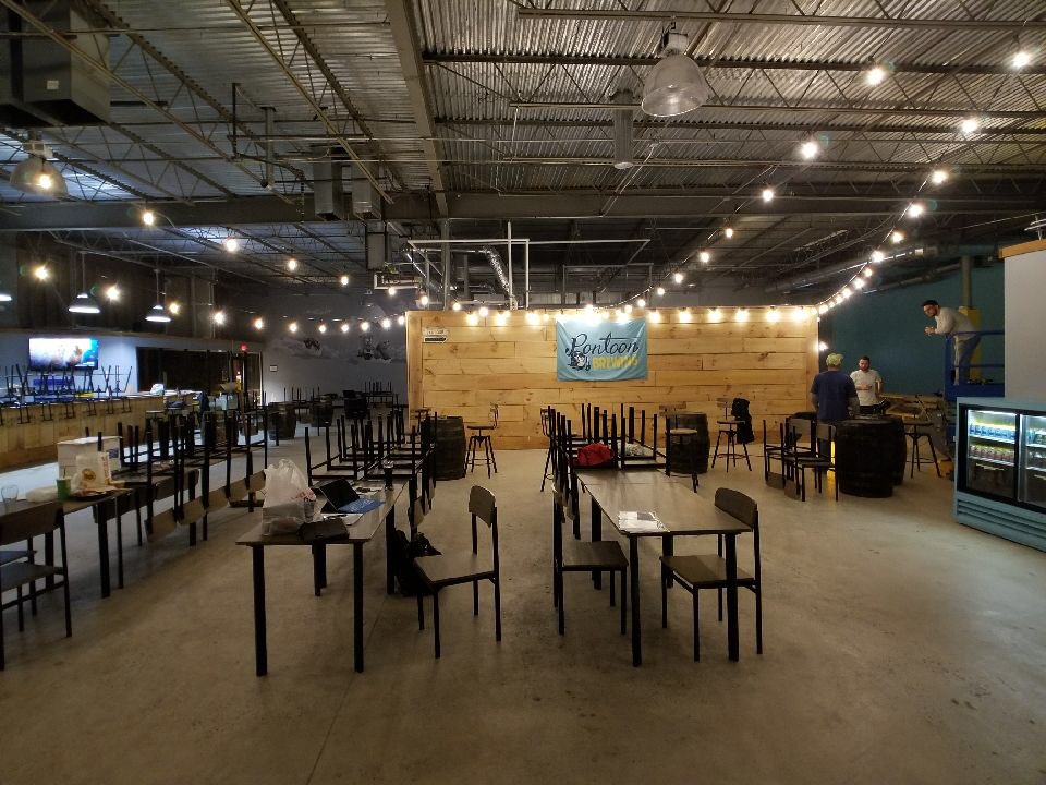 beer_and_a_baby's tweet image. Our crew is up late putting the finishing touches on the taproom! Grand Opening is on the horizon ✨