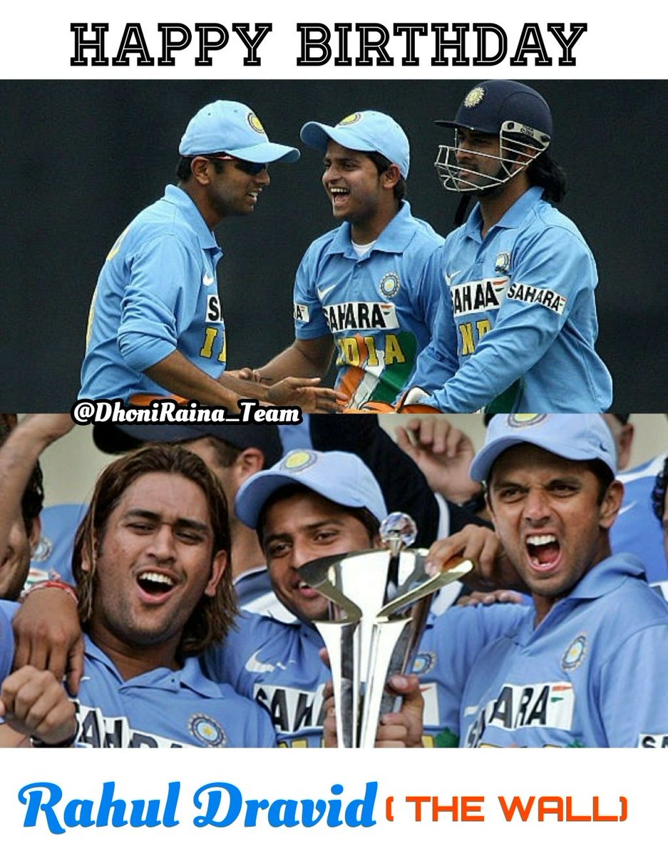 CSKCore's tweet photo. Wishing the Gentleman  Of the Game The Wall of India #Rahul Dravid Happy Birthday #HappyBirthdayDravid https://t.co/rApFR3jLlG