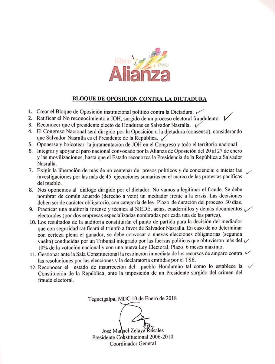 manuelzr's tweet photo. 12 puntos sin los cuales “Bloque de Oposición” no tiene sentido 

 1️⃣Crear Bloque de Oposición  
 2️⃣Reconocer @SalvadorAlianza como pte electo 
 3️⃣Ratificar el NO reconocimiento a JOH 
 4️⃣@SalvadorAlianza Pte de la República y el Congreso dirigido por la Oposición https://t.co/H4I82ulWL3