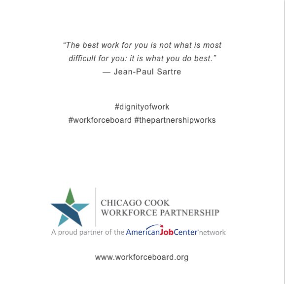 ChiCookWORKS's tweet photo. The best work for you is...
#dignityofwork
#workforceboard #thepartnershipworks https://t.co/fss4DPJ5Lr