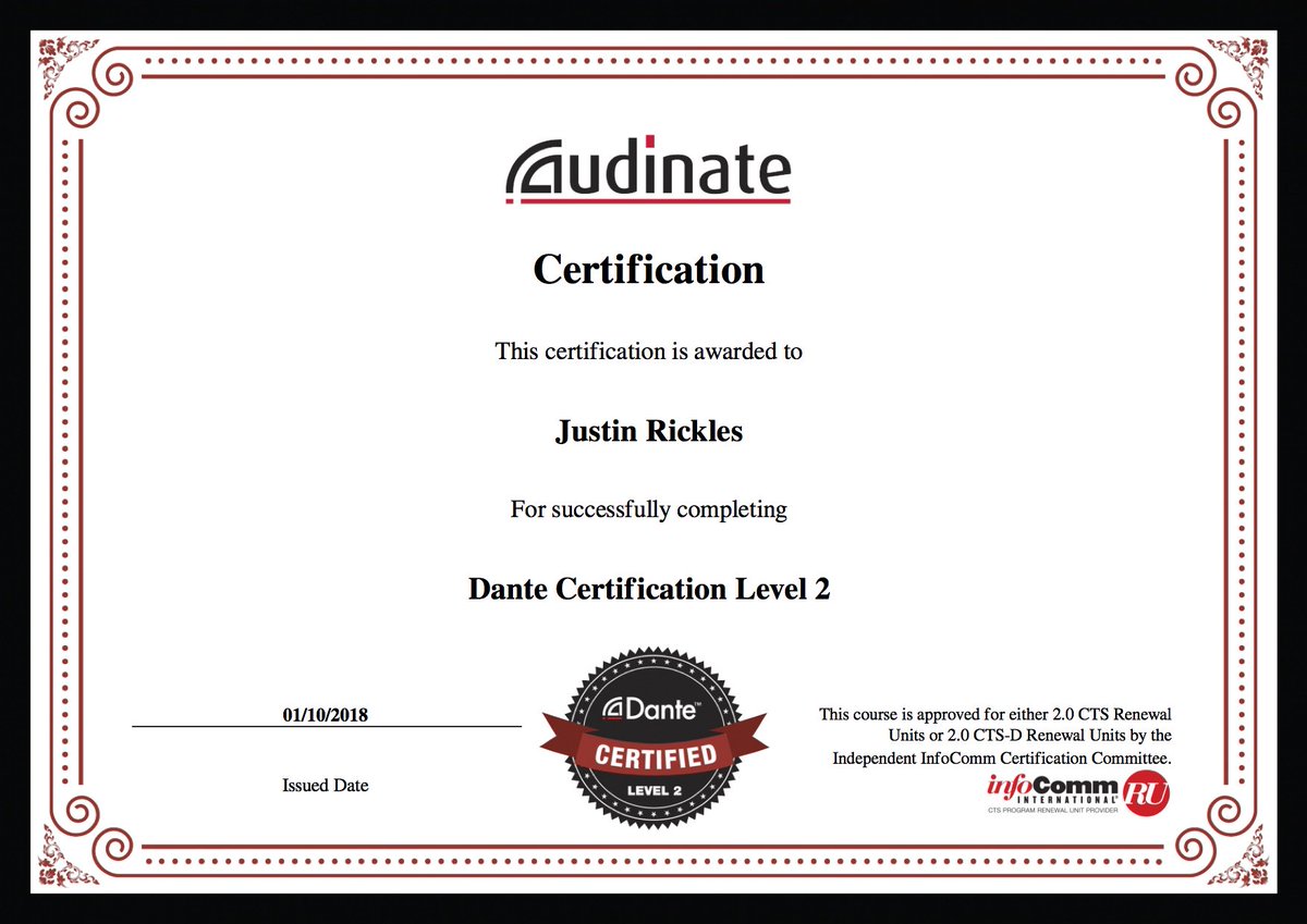 justinrickles's tweet photo. Officially #Dante Level 2 Certified, at last https://t.co/fy5x2SmJ8D