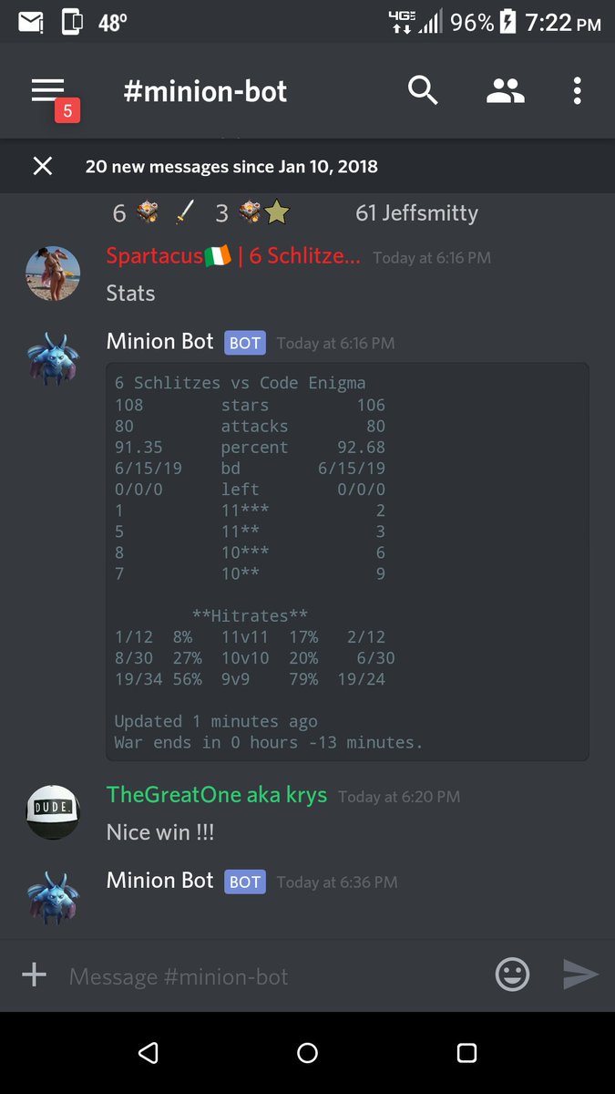 6Schlitzes's tweet photo. GG @EnigmaCoC Our Th10 won our first @No_Dip_League match with 8 10v10's https://t.co/rkCZOa6lki