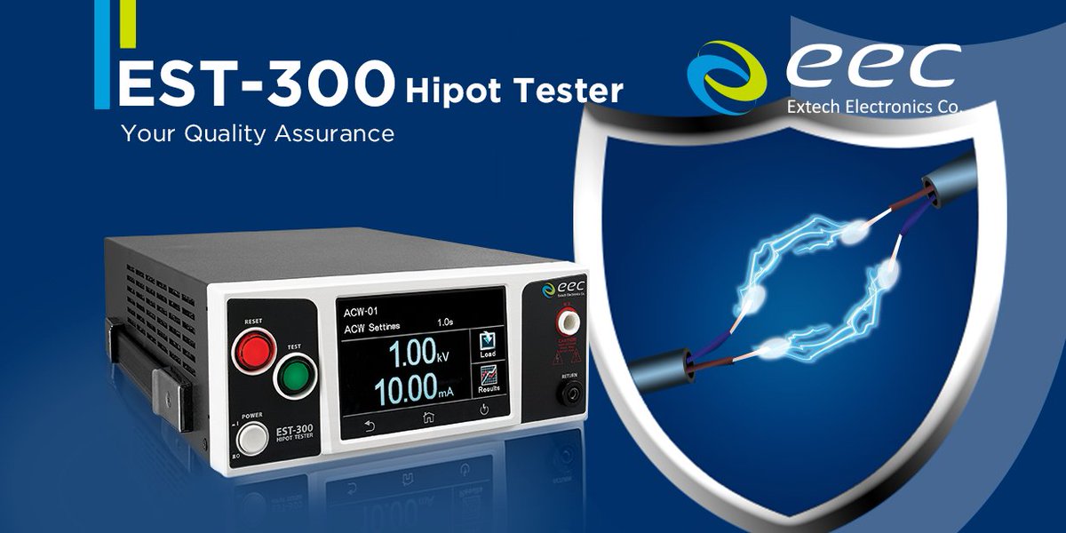 eecextech's tweet photo. Get peak quality assurance for your products with #EEC's EST-300 #HipotTester ARC detection capability and eliminate poor gap spacing that may be damaged during shipping and cause dielectric breakdowns. Visit our website to learn more:
https://t.co/EHzG4af8eH https://t.co/dGqIIf4sMn