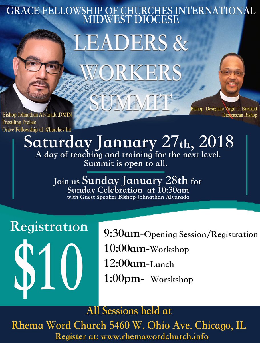 virgilcbrackett's tweet photo. Join @BishopJEA Bishop-Designate @virgilcbrackett for the 2018 #GFOCI Midwest Diocese Leaders and Workers Summit. Register @ https://t.co/Wbfncv9mMM? https://t.co/HkkJDmXmWz
