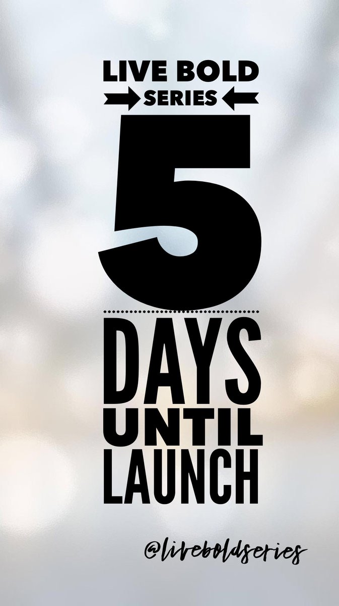 VerseWeek's tweet image. Five more days until the LIVE BOLD SERIES on FACEBOOK Launches! Join us for our launch party on JAN. 15th. For more information go to livingbold.org @Cavcynthia @oneblessedmimi @TranscendedMini @LiveBoldSeries #liveboldseries #livebold #beboldspeaktruth #liveboldjournal