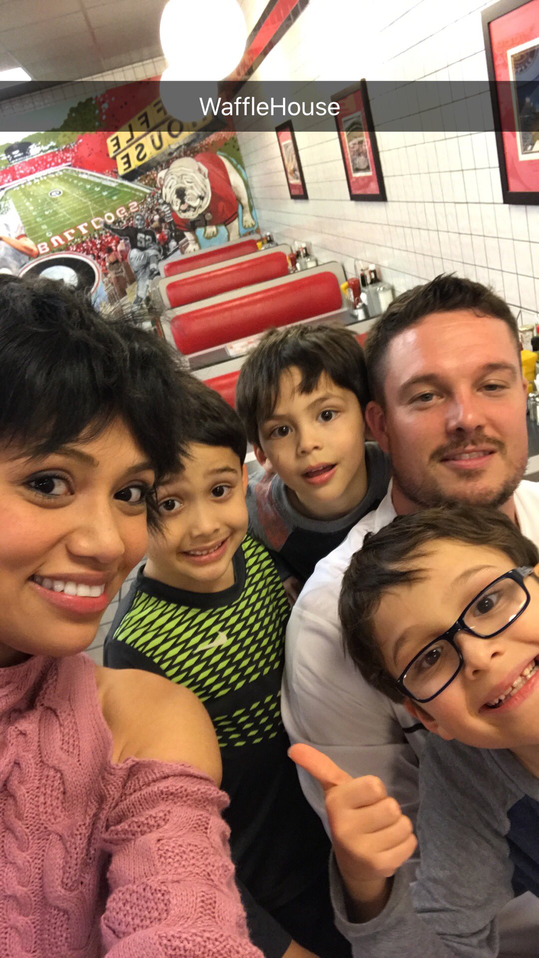 Dan Lanning on Twitter: &quot;Wife and Boys surprised me and stuck around Athens  an extra day so we are grubbin at our favorite place! #GoDawgs  https://t.co/sXvEsT3EpK&quot; / Twitter