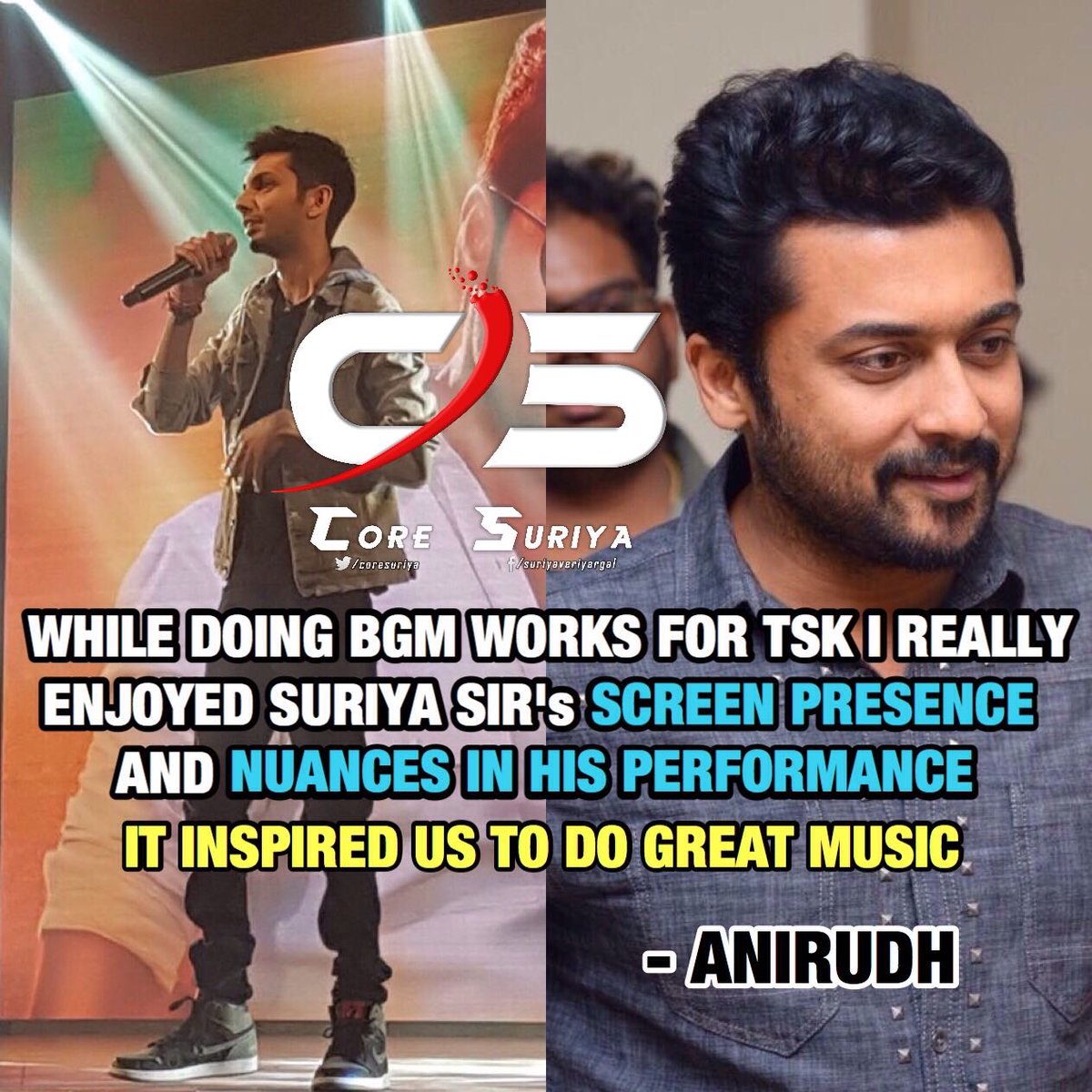 Gobinath_Rolex's tweet image. #TSKPreReleaseEvent 

@anirudhofficial about @Suriya_offl and BGM😍

@Suriya_offl @VigneshShivN @StudioGreen2