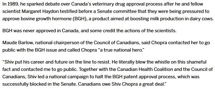 CBrentPatterson's tweet photo. . @CouncilofCDNs @MaudeBarlow remembers our friend and ally Shiv Chopra who passed away on Sunday at the age of 84 https://t.co/PVWx5FJn5S #noBGH #noRBST #noGMOs https://t.co/Fh8OvXq7nX
