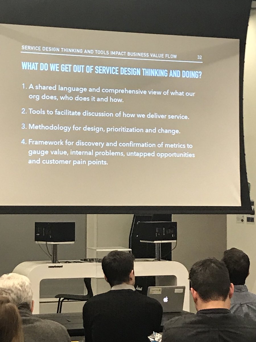 nycleancoffee's tweet photo. Service Design gives us:
1. Shared org view 
2. Delivery service tools
3. Design methodology
4. Metrics design framework
@alexandrajacoby #leanNYC https://t.co/vPF9Wgs6Io