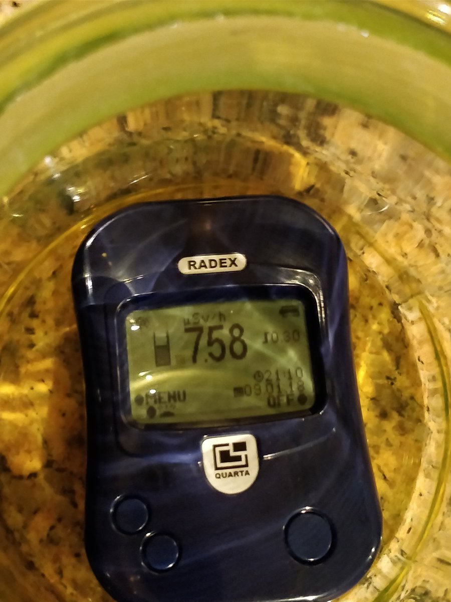 LauraASauder's tweet photo. And the Geiger counter got up to 8 uSv/hour 🔥☢️ https://t.co/LGcjmXvZS7