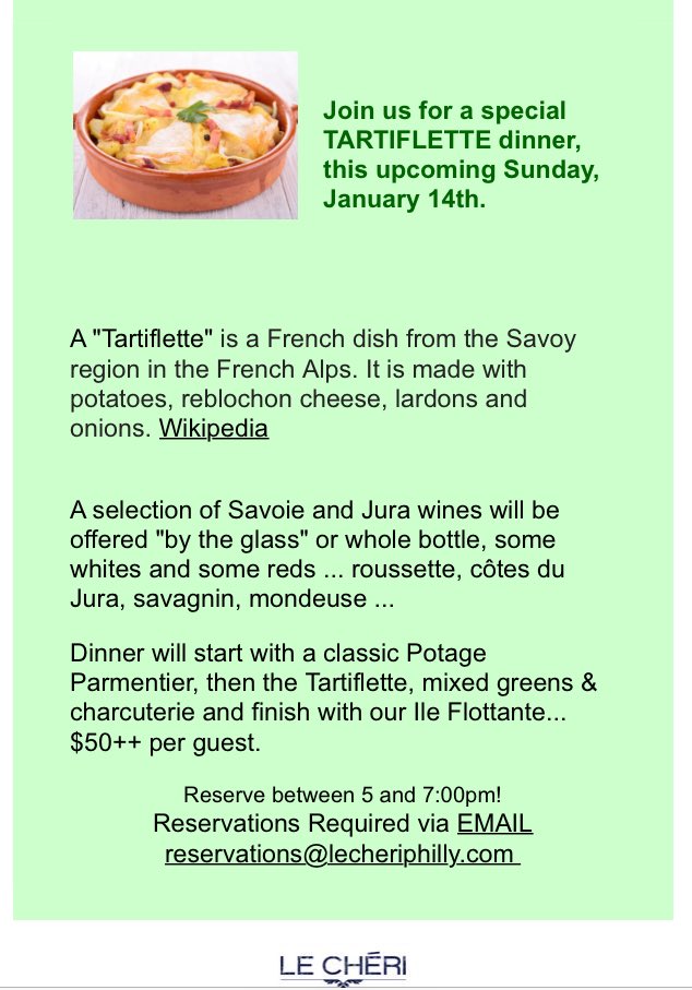Le Cheri On Twitter Tartiflette Time