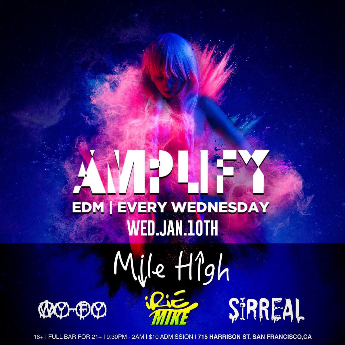 BLC_SF's tweet photo. Tonight catch the debut of Mile High @ AMPLIFY! 🖤 #BLCFAM https://t.co/3t3Q3TVYOx